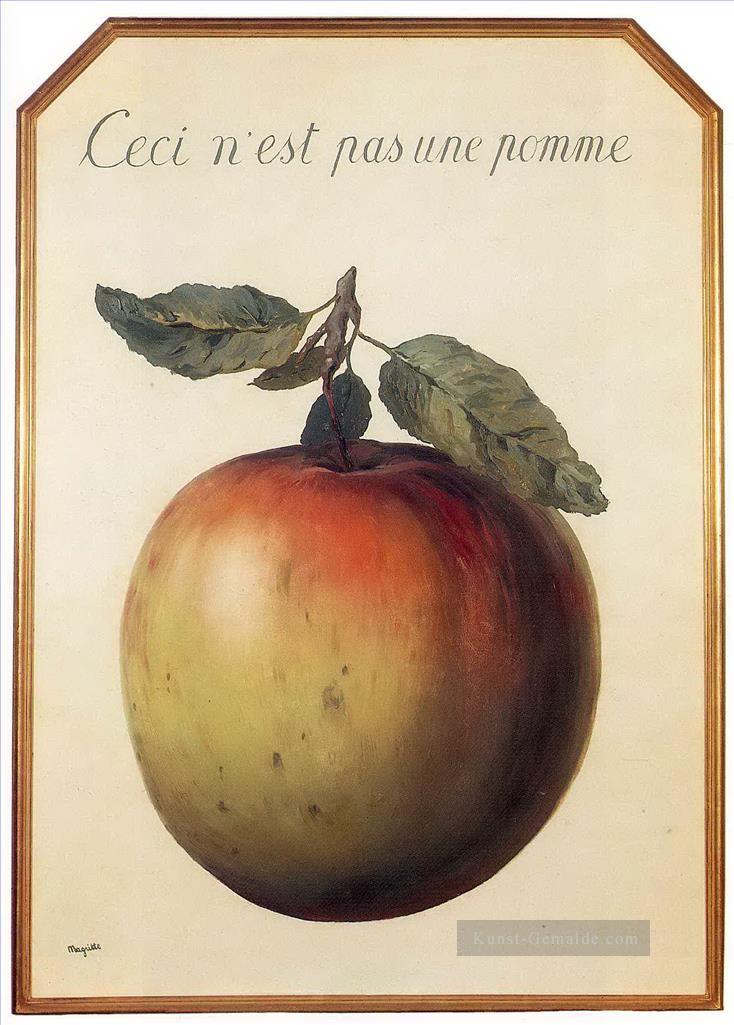das ist kein Apfel 1964 René Magritte Ölgemälde